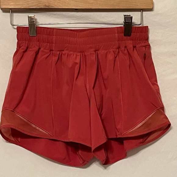 lululemon athletica Pants - Lululemon Hottie Hot low rise shorts orange size 6 tall